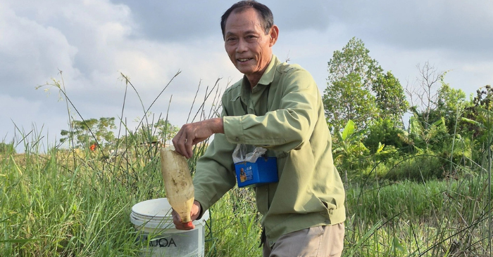 Cán bộ nghỉ hưu làm giàu nhờ nuôi cáy