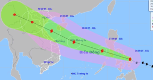Bão Bualoi đe dọa miền Trung với cấp 13