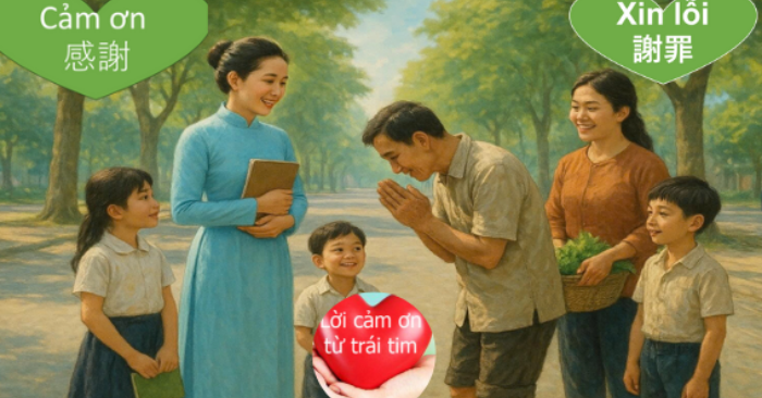 Cảm ơn và xin lỗi nền tảng đề cao đức hạnh của con người,