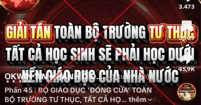 Bộ GD&ĐT yêu cầu xử lý người tung tin đồn giải tán trường tư thục