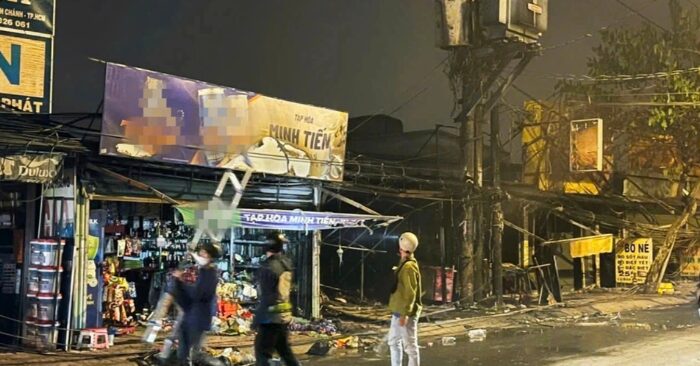 Cháy trụ điện tại TPHCM