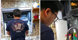 con trai Xuân Bắc nấu mì