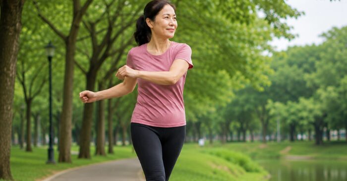 Đi bộ giảm mỡ bụng