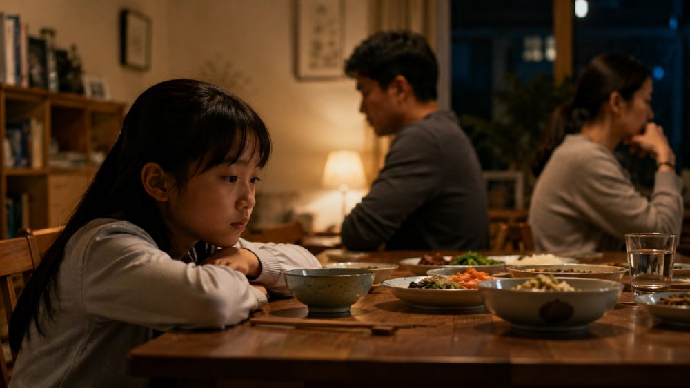 Trong một gia đình nhiều căng thẳng, đứa trẻ thường là người lặng lẽ mang nỗi buồn nhiều nhất.