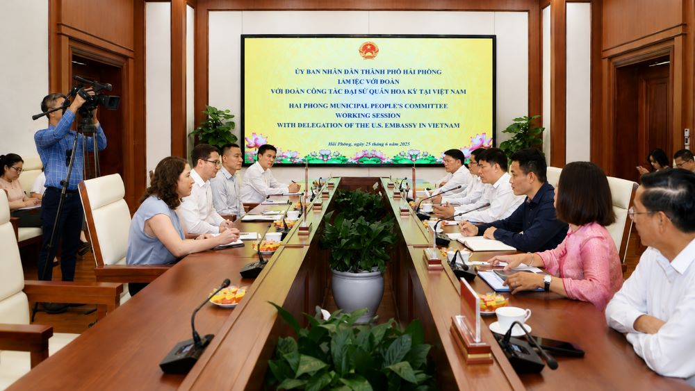 Doanh nghiệp Hoa Kỳ mong muốn hợp tác kinh tế tại Hải Phòng, mở rộng cơ hội đầu tư vào logistics, cảng biển xanh và chuyển đổi số.