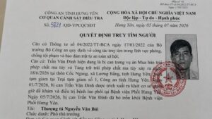 Bị can vụ án ma túy trốn khỏi bệnh viện khi đang điều trị, Công an Hưng Yên phát thông báo truy tìm và kêu gọi người dân phối hợp.