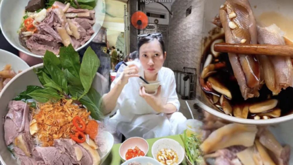 Quán bún ngan Hà Nội gây chú ý với cách tính tiền theo khách, nổi tiếng nhờ món chân ngan rút xương được nhiều thực khách yêu thích.